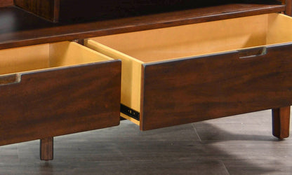 Windmere Two Drawers Media Console with Shelving Unit