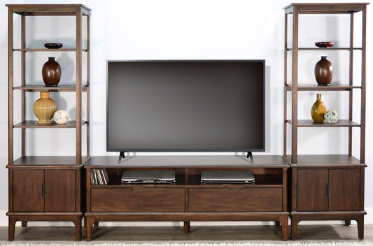 Windmere Two Drawers Media Console with Shelving Unit