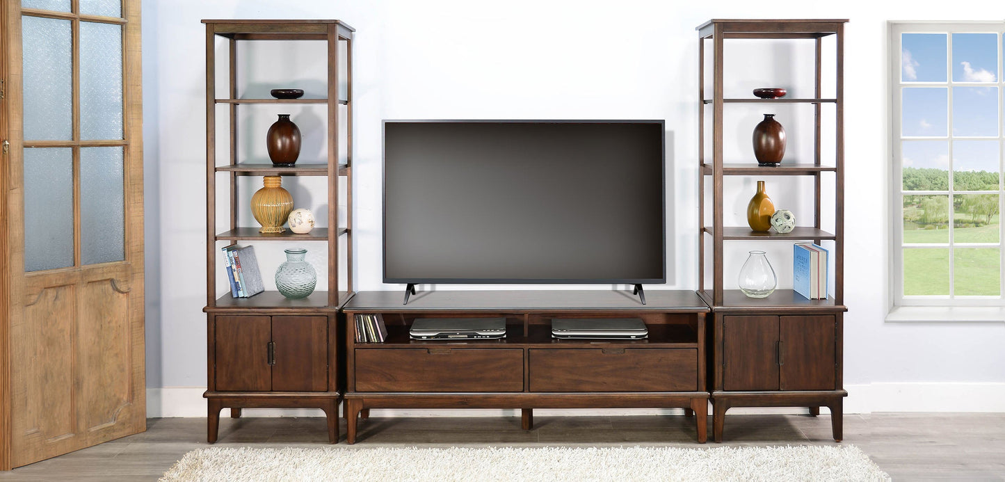 Windmere Two Drawers Media Console with Shelving Unit