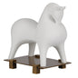 Windstride White Ceramic Sculpture