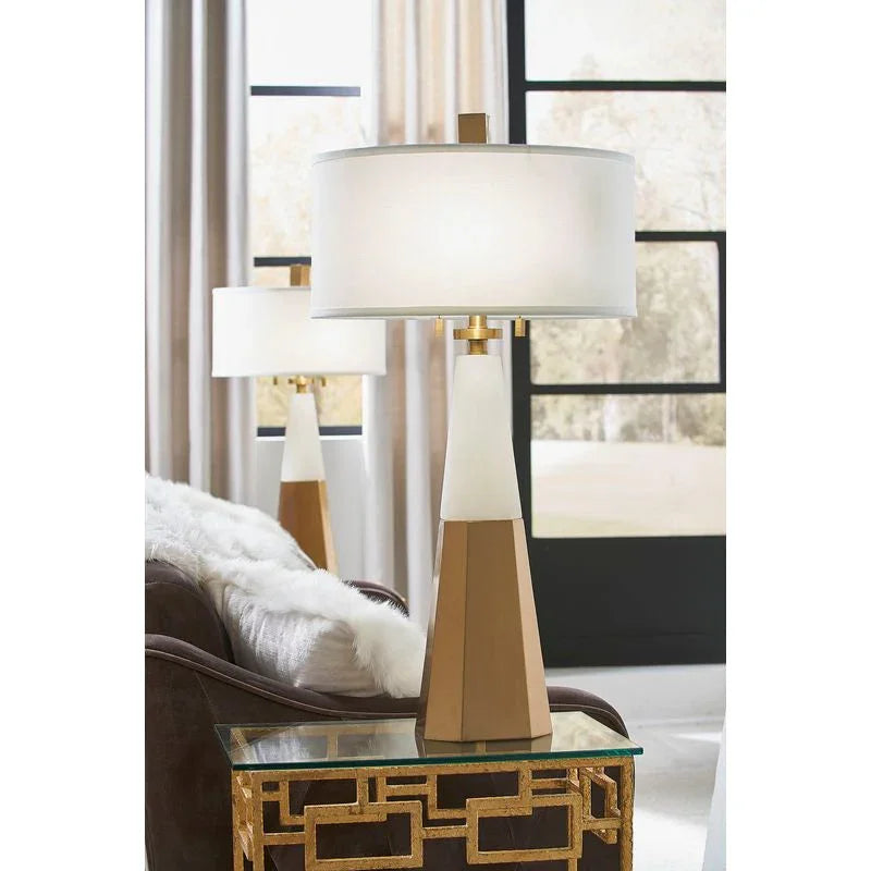 Winfield Alabaster Modern Design Table Lamp - LOOMLAN - Chelsea House - Table Lamps