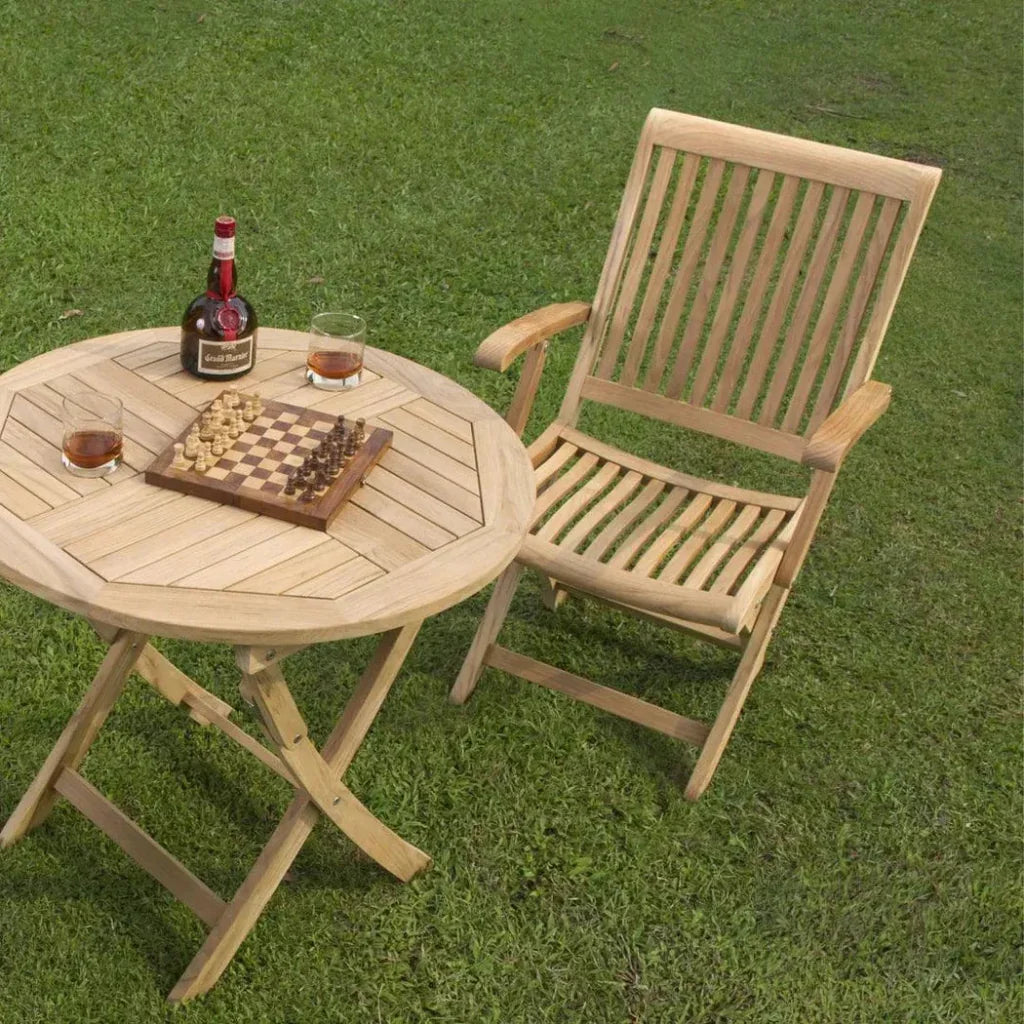 Winford Teak Outdoor Folding Armchair-Outdoor Accent Chairs-HiTeak-LOOMLAN