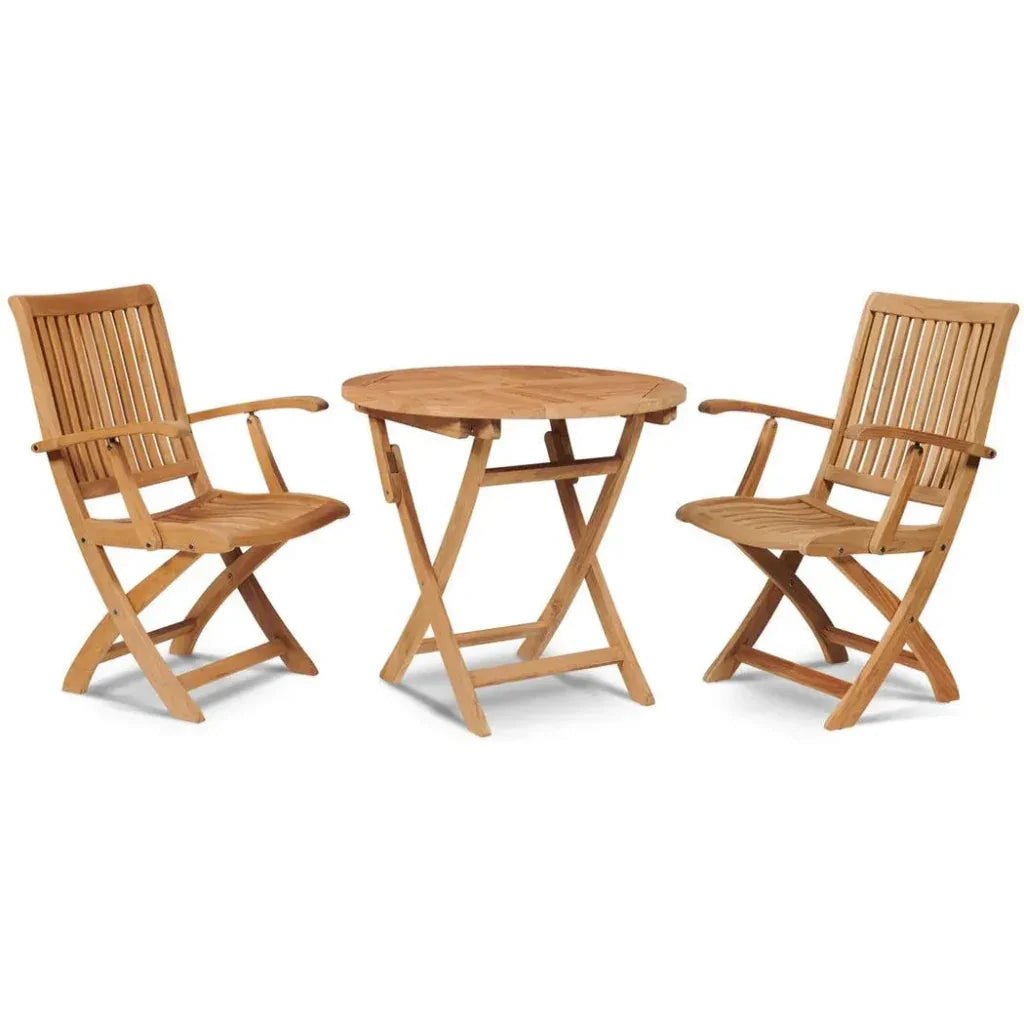 Winford Teak Outdoor Folding Armchair-Outdoor Accent Chairs-HiTeak-LOOMLAN