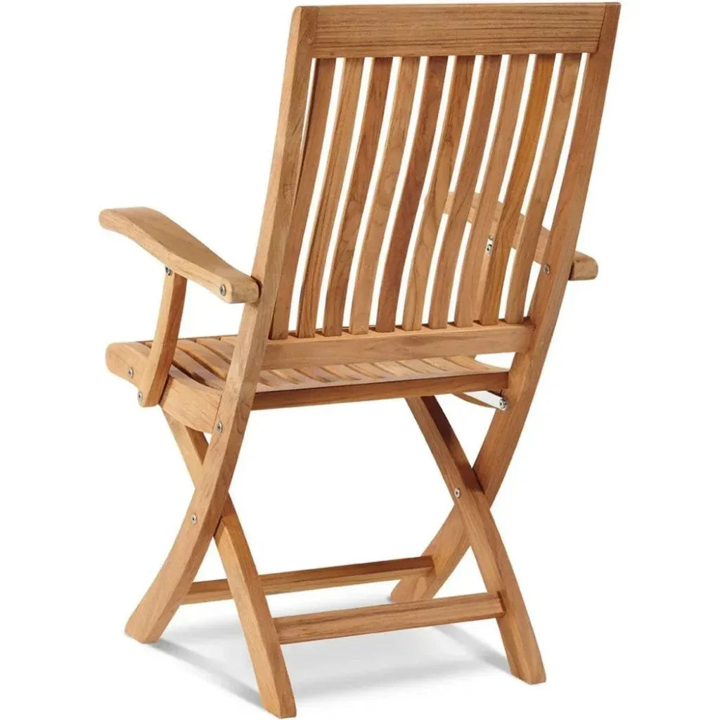 Winford Teak Outdoor Folding Armchair-Outdoor Accent Chairs-HiTeak-LOOMLAN