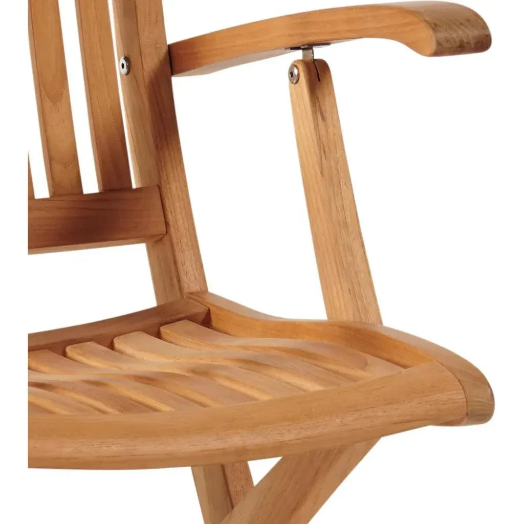 Winford Teak Outdoor Folding Armchair-Outdoor Accent Chairs-HiTeak-LOOMLAN