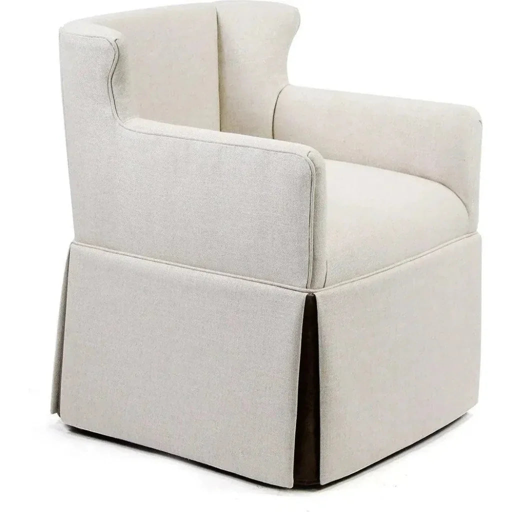 Wingback Arms Dining Chair Madsen Skirt - LOOMLAN - Peninsula Home - Dining Chairs