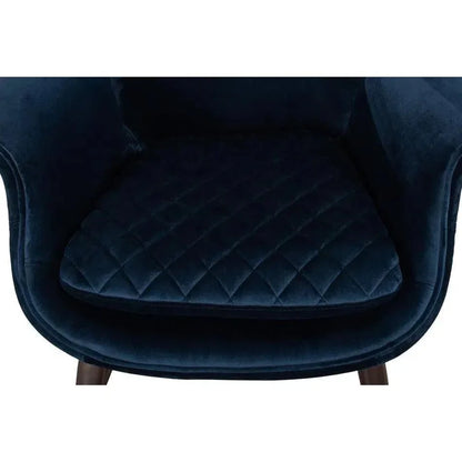 Wings Accent Chair Blue Velvet - Egg Chair - LOOMLAN - Sarreid - Accent Chairs