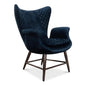 Wings Accent Chair Blue Velvet - Egg Chair - LOOMLAN - Sarreid - Accent Chairs