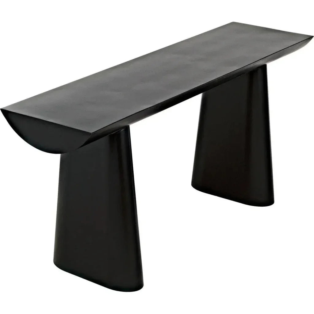 Winston Black Steel Rectangle Console Table - LOOMLAN - Noir - Console Tables