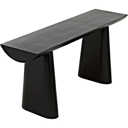 Winston Black Steel Rectangle Console Table - LOOMLAN - Noir - Console Tables