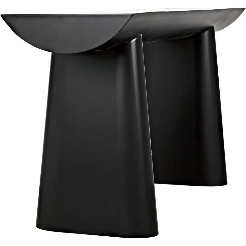 Winston Black Steel Rectangle Console Table - LOOMLAN - Noir - Console Tables