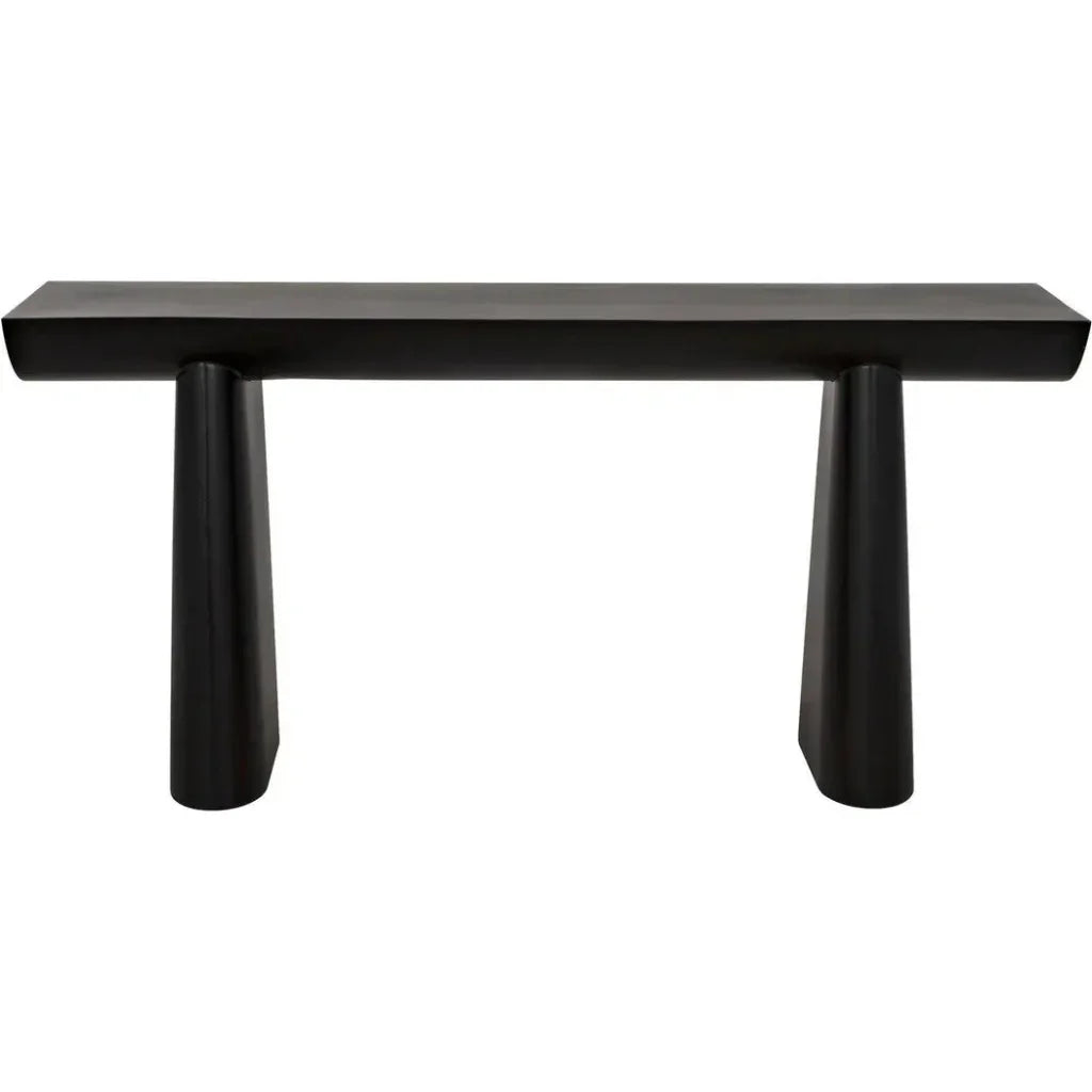 Winston Black Steel Rectangle Console Table - LOOMLAN - Noir - Console Tables