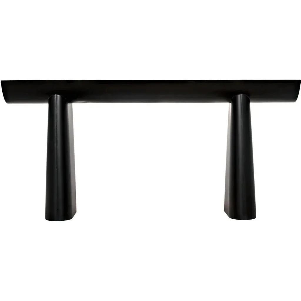 Winston Black Steel Rectangle Console Table - LOOMLAN - Noir - Console Tables