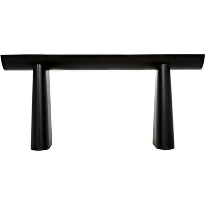 Winston Black Steel Rectangle Console Table - LOOMLAN - Noir - Console Tables