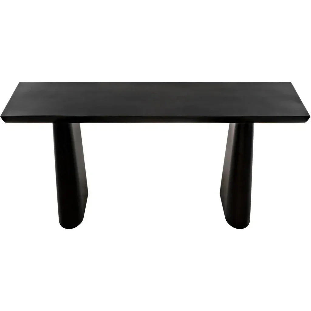 Winston Black Steel Rectangle Console Table - LOOMLAN - Noir - Console Tables