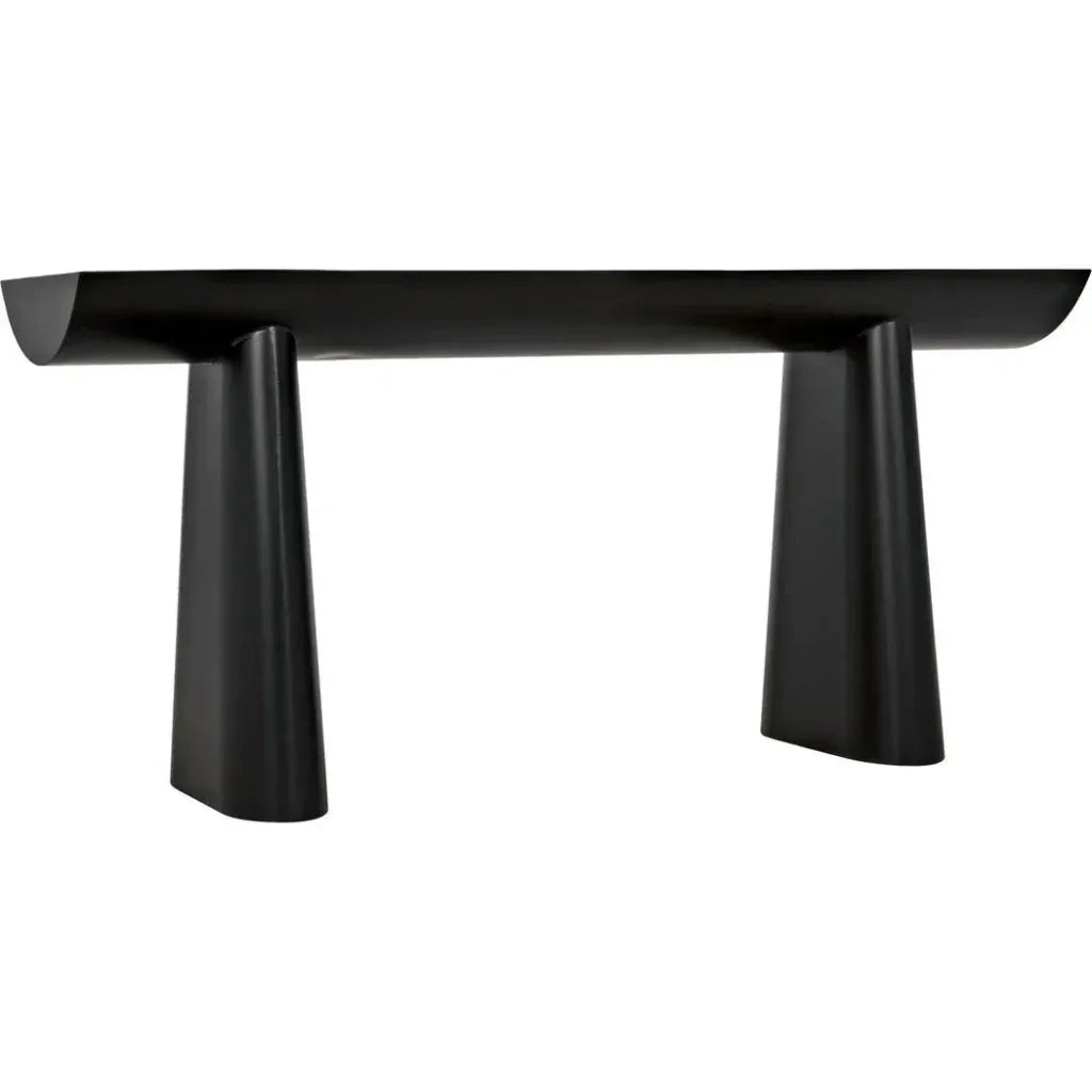 Winston Black Steel Rectangle Console Table - LOOMLAN - Noir - Console Tables