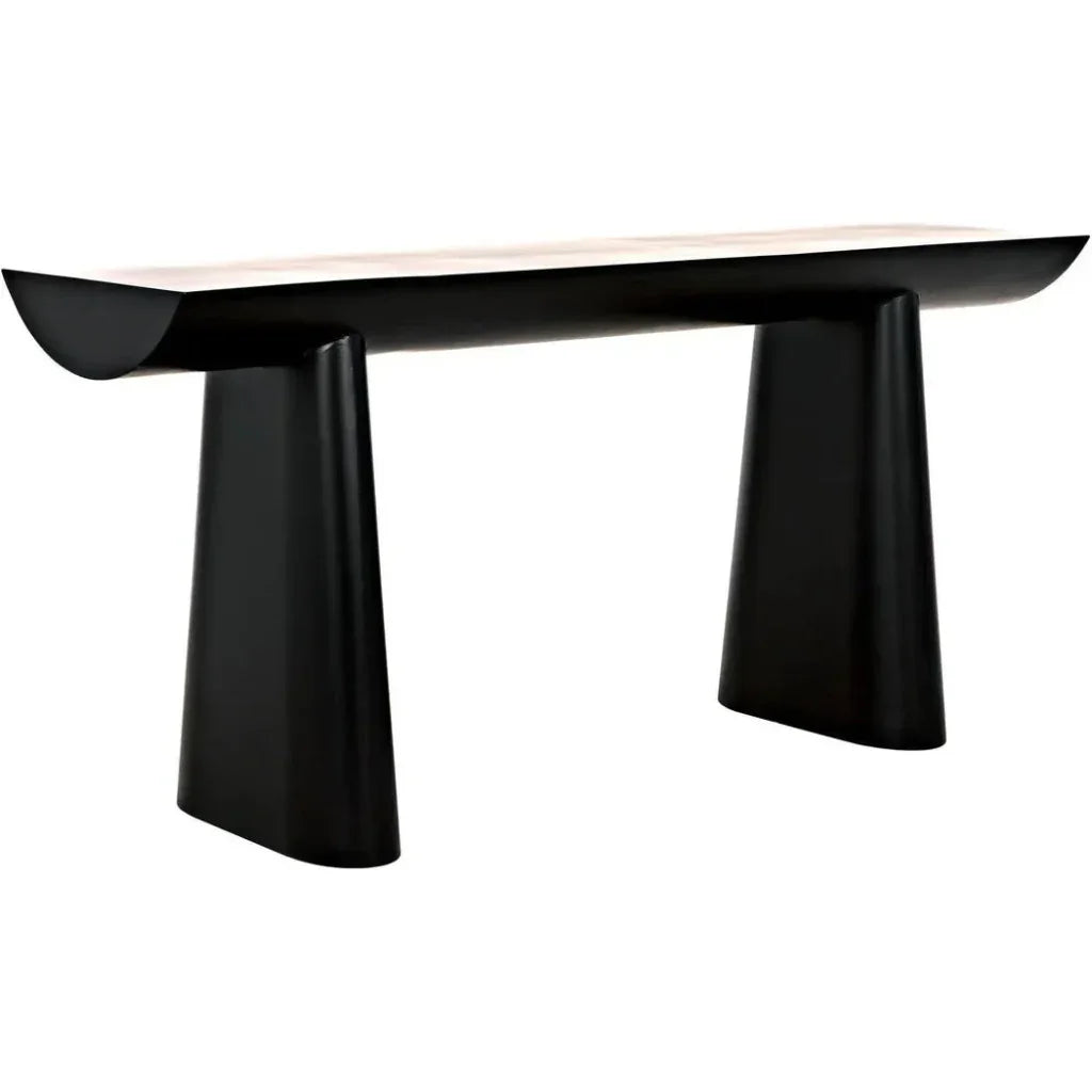 Winston Black Steel Rectangle Console Table - LOOMLAN - Noir - Console Tables