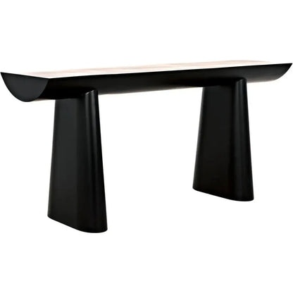 Winston Black Steel Rectangle Console Table - LOOMLAN - Noir - Console Tables