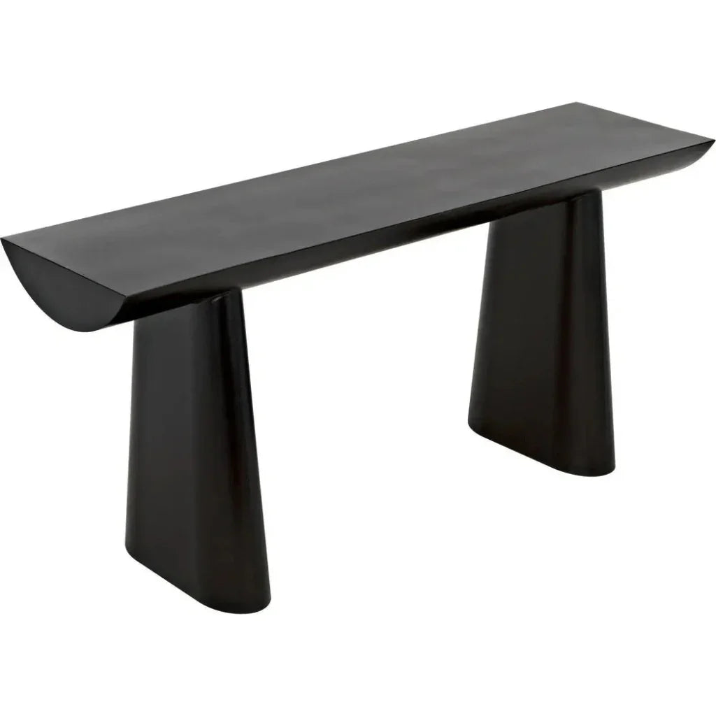 Winston Black Steel Rectangle Console Table - LOOMLAN - Noir - Console Tables