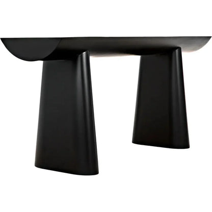 Winston Black Steel Rectangle Console Table - LOOMLAN - Noir - Console Tables
