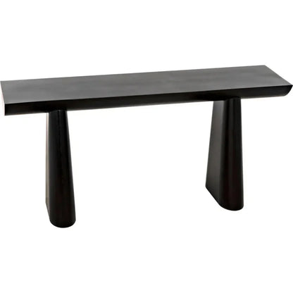 Winston Black Steel Rectangle Console Table - LOOMLAN - Noir - Console Tables