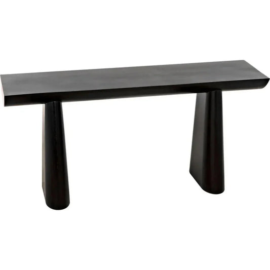 Winston Black Steel Rectangle Console Table - LOOMLAN - Noir - Console Tables