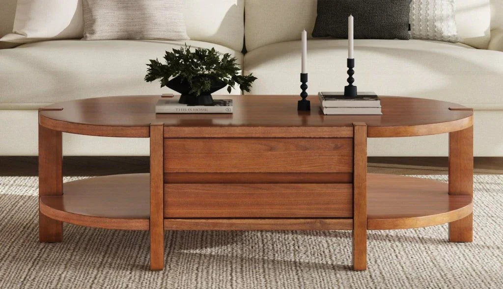Winston Wooden Brown Cocktail Table - LOOMLAN - Bassett Mirror - Coffee Tables