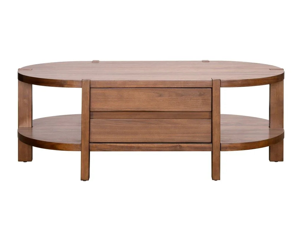 Winston Wooden Brown Cocktail Table - LOOMLAN - Bassett Mirror - Coffee Tables