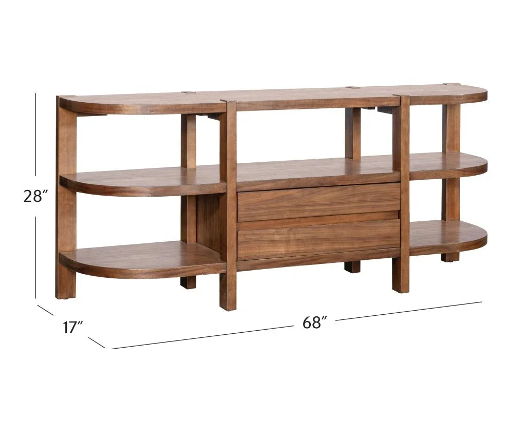 Winston Wooden Brown Console Table - LOOMLAN - Bassett Mirror - Console Tables