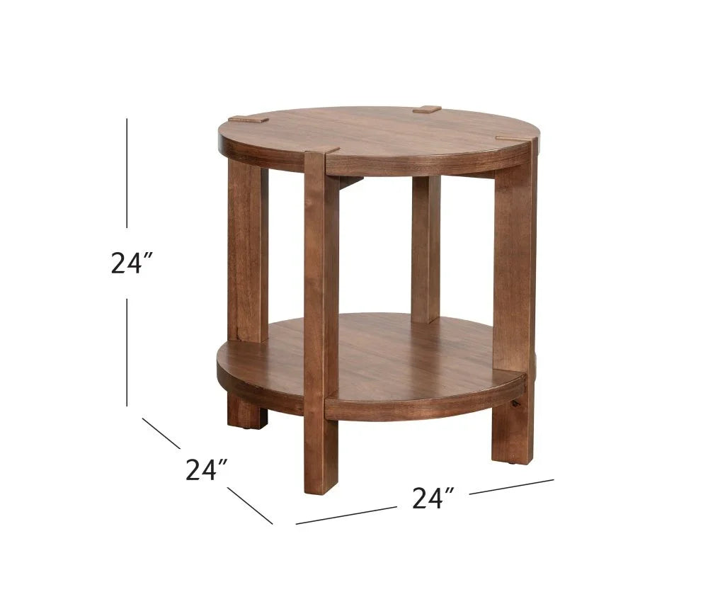Winston Wooden Brown End Table - LOOMLAN - Bassett Mirror - Side Tables