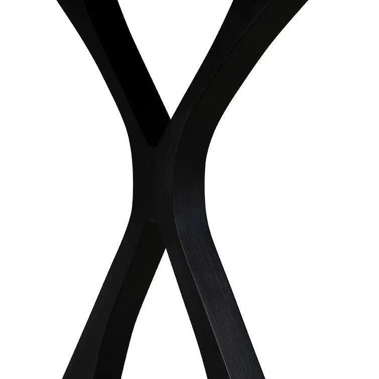 Wishbone Wooden Black Rectangular Dining Table-Dining Tables-Furniture Classics-LOOMLAN