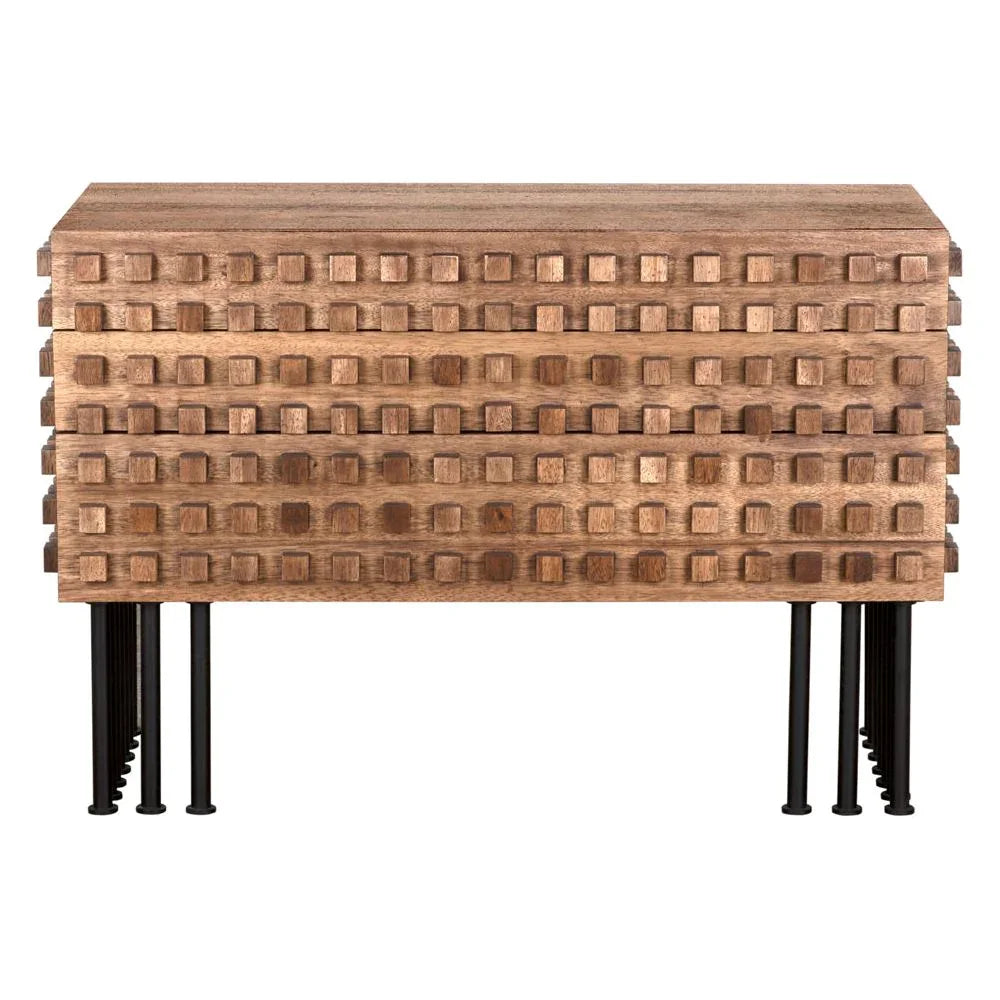 Wolfgang Steel Base Wooden Sideboard - LOOMLAN - Noir - Sideboards