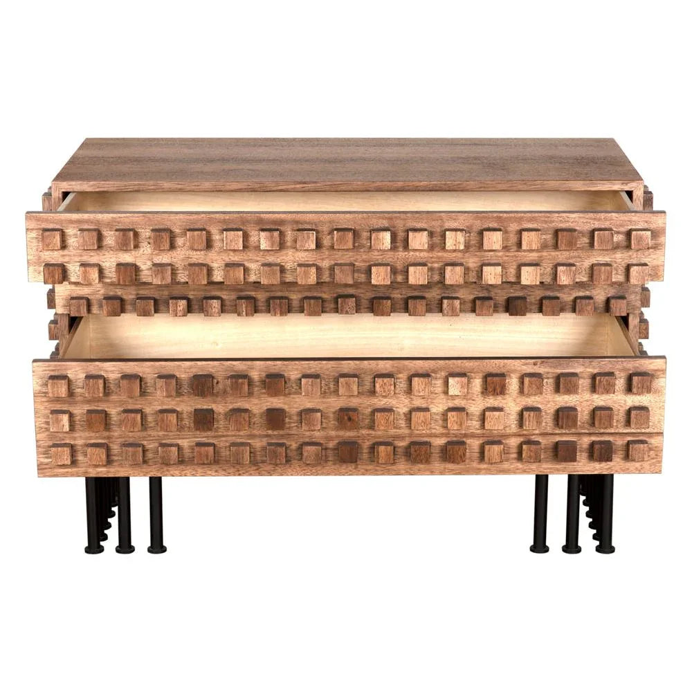 Wolfgang Steel Base Wooden Sideboard - LOOMLAN - Noir - Sideboards