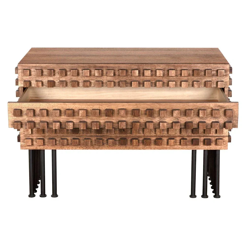 Wolfgang Steel Base Wooden Sideboard - LOOMLAN - Noir - Sideboards