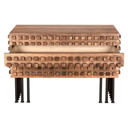 Wolfgang Steel Base Wooden Sideboard - LOOMLAN - Noir - Sideboards