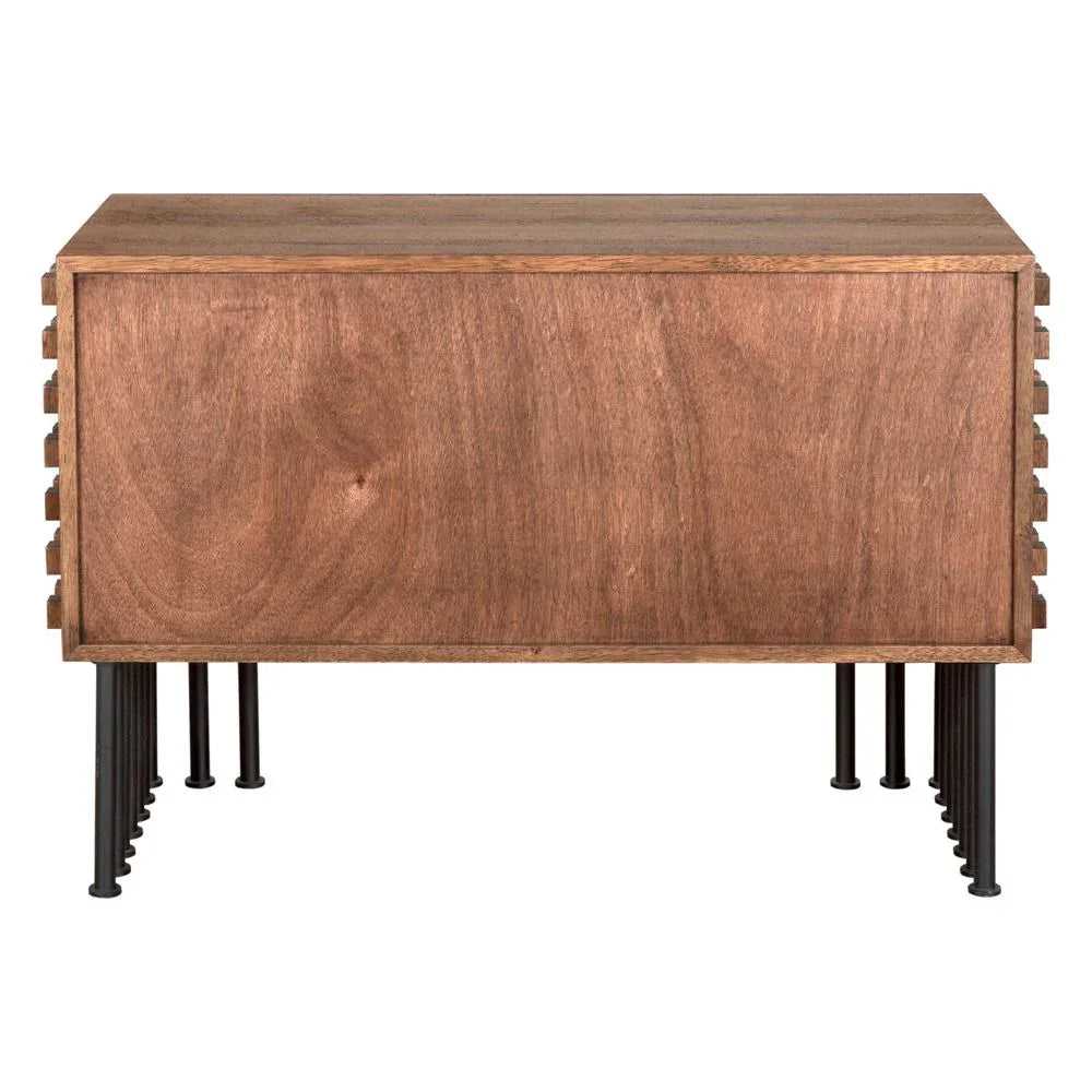 Wolfgang Steel Base Wooden Sideboard - LOOMLAN - Noir - Sideboards