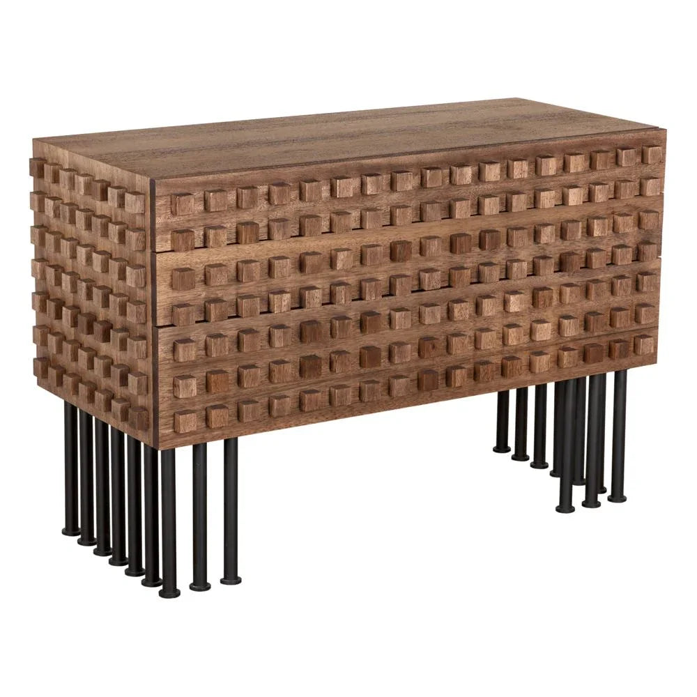 Wolfgang Steel Base Wooden Sideboard - LOOMLAN - Noir - Sideboards
