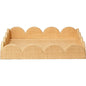 Wonderland Scalloped Raffia Tray