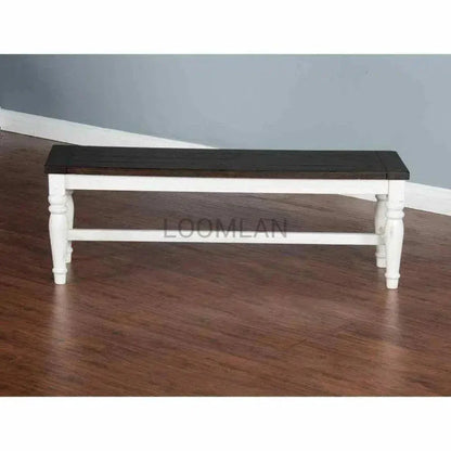 Wood Bench Kitchen or Entryway - LOOMLAN - Sunny D - Dining Benches