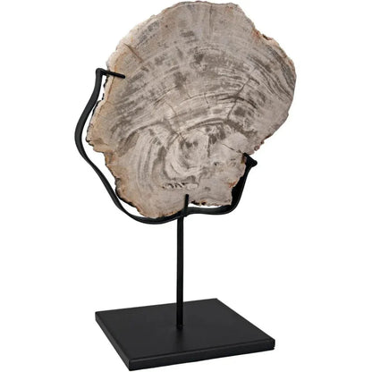 Wood Fossil With Stand Sculpture