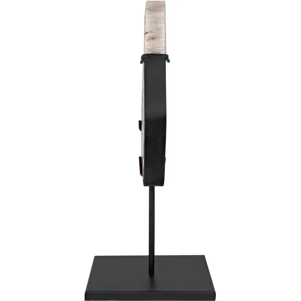 Wood Fossil With Stand Sculpture