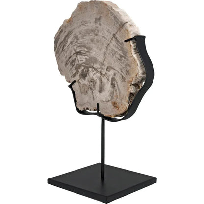 Wood Fossil With Stand Sculpture