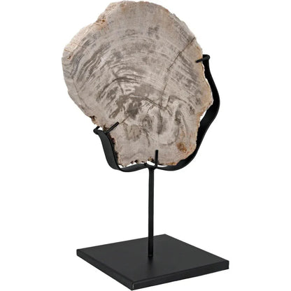 Wood Fossil With Stand Sculpture
