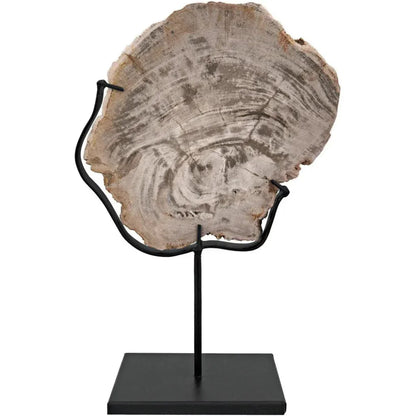 Wood Fossil With Stand Sculpture