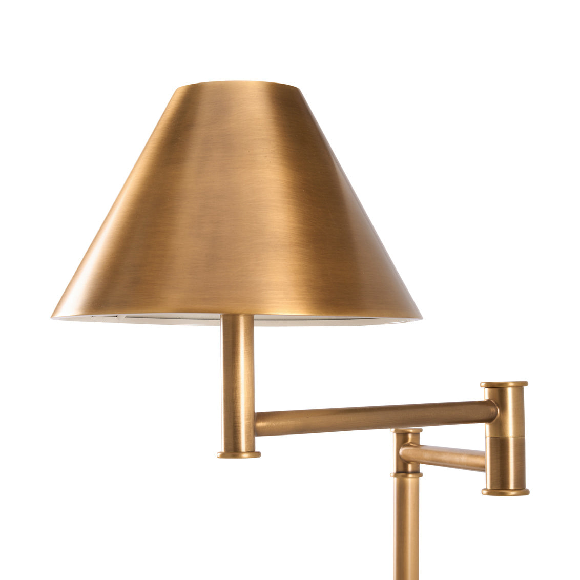 Woodbury Antique Brass Finish Floor Lamp-Floor Lamps-Wildwood-LOOMLAN