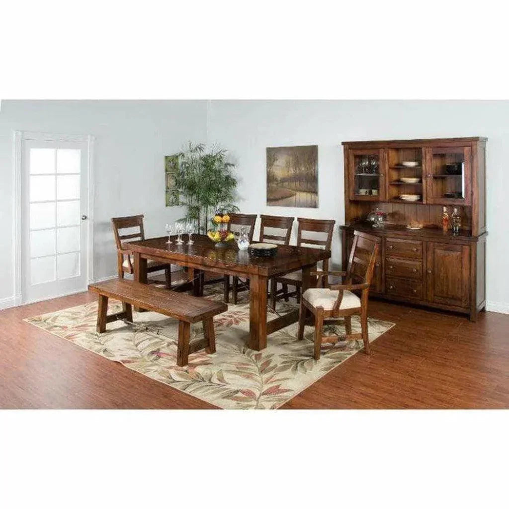 Wooden Extending Dining Table with-Dining Tables-Sunny D-LOOMLAN