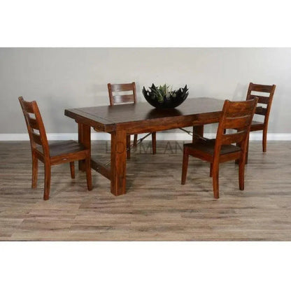 Wooden Extending Dining Table with-Dining Tables-Sunny D-LOOMLAN