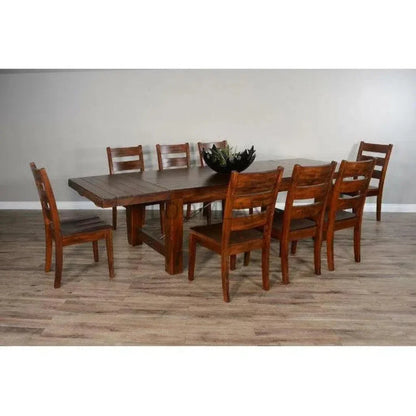 Wooden Extending Dining Table with-Dining Tables-Sunny D-LOOMLAN