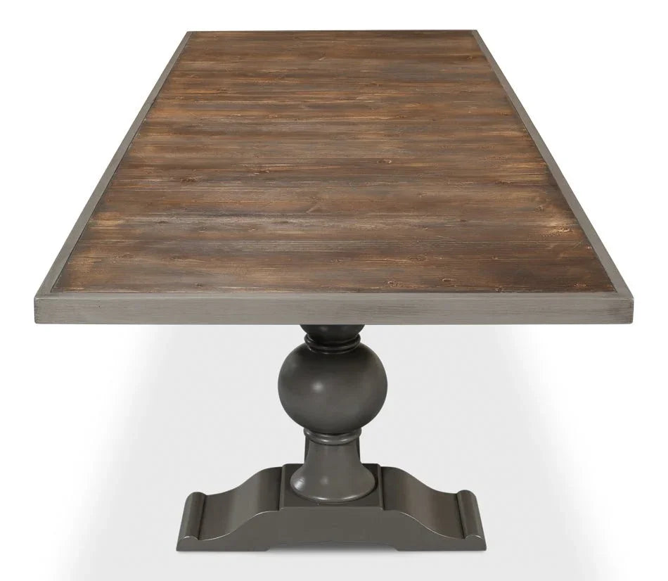 Wooden Rectangular Dining Table-Dining Tables-Sarreid-LOOMLAN