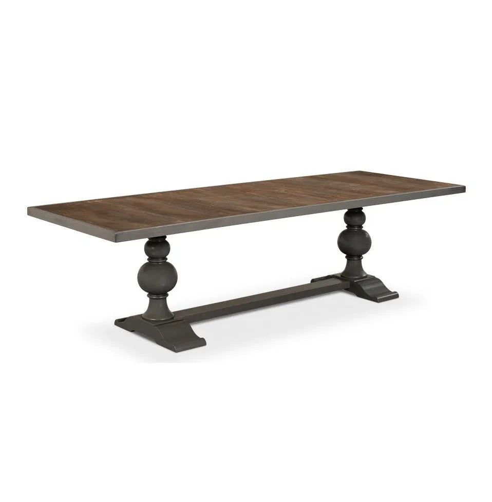 Wooden Rectangular Dining Table-Dining Tables-Sarreid-LOOMLAN